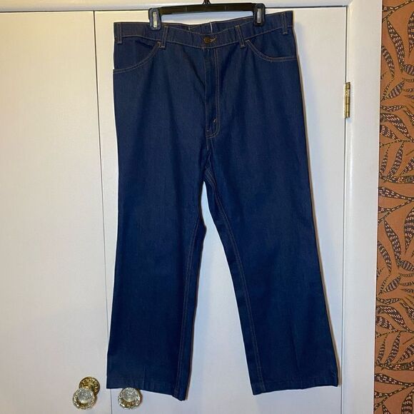 LEVI’S Vintage Orange Tab Straight Leg Dark Wash Men’s Jeans Size 37x27 - Picture 1 of 12